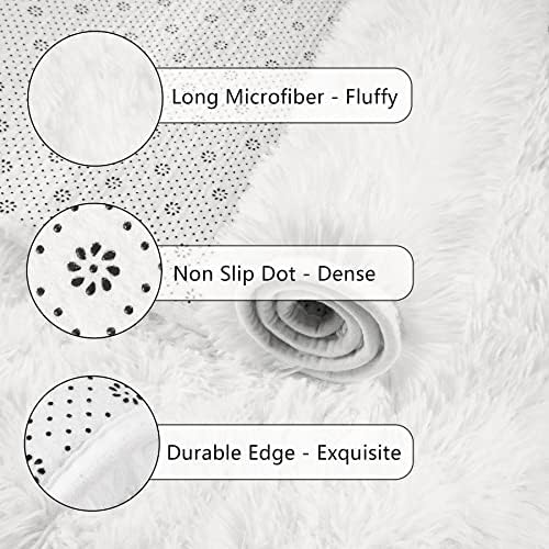 Chicrug Soft Runner Rugs for Bedroom Living Room Plush Fluffy Rug 2x8 - Image 6