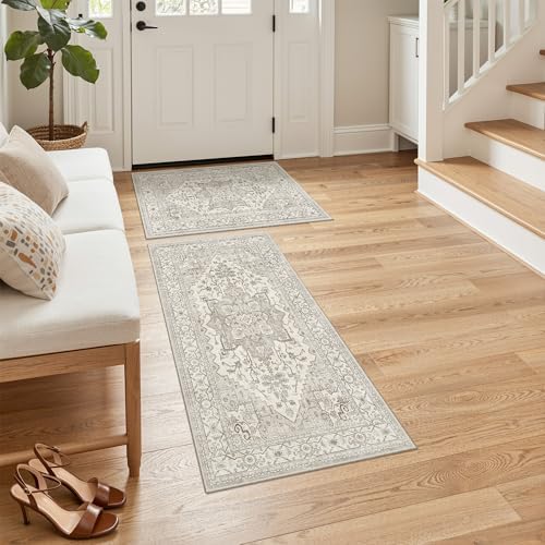 Madane 2-Piece Area Rugs Set, Small Kitchen Runner Non-Slip by Madane