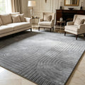 5x7 Solid Grey Area Rugs for Living Room, Washable Soft Bedroom Rug by MATIIUICarpet