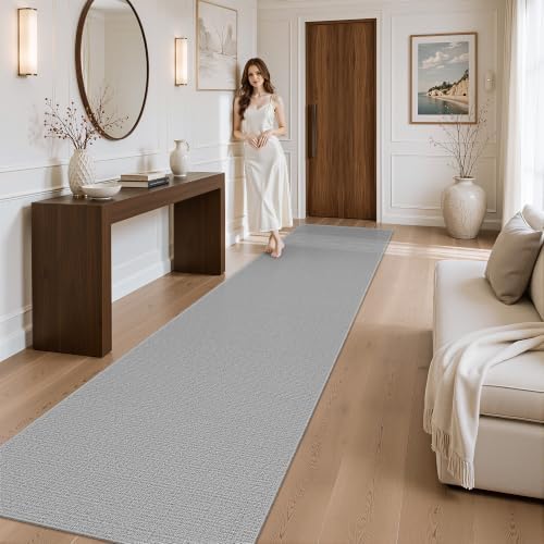 Valenrug 2x12 Runner Rug Non Slip, High-Low Pile Hallway Runners - Image 3