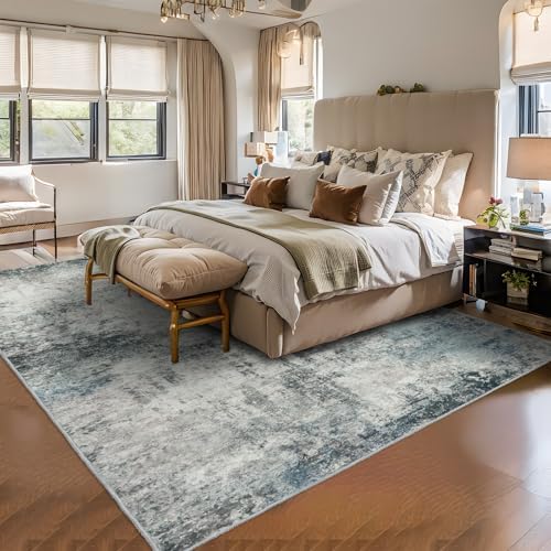Washable Abstract 8X10 Rug: Non-Slip Area Rugs - Image 3