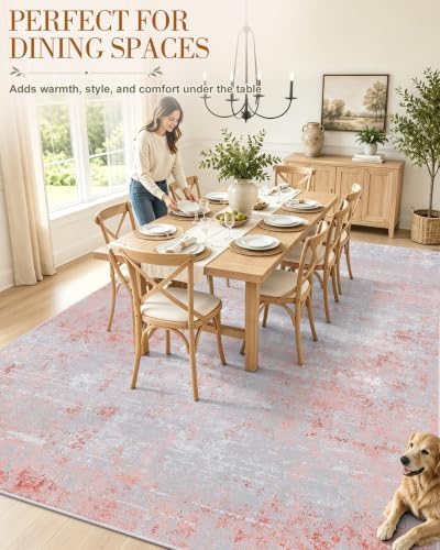 OLANLY 8x10 Washable Area Rug, Soft Non Slip Carpet - Image 4