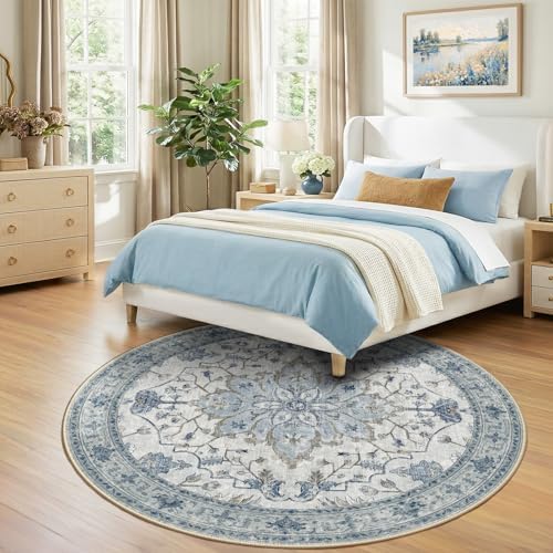 RELEANY Washable Area Rug, Round 7ft - Image 2