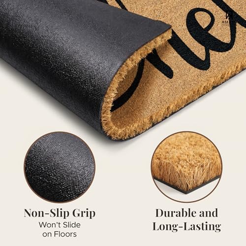 Coir Welcome Mat, Hello Classic 2, 17 x 29 in - Image 5