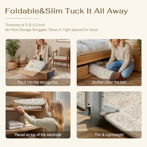 HUGEAR Light Brown 2x8 Runner Rugs Washable - Image 6