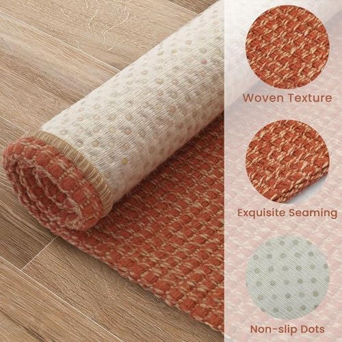 EARTHALL Woven Runner Rug 2x4 Ft Washable Runners - Image 5