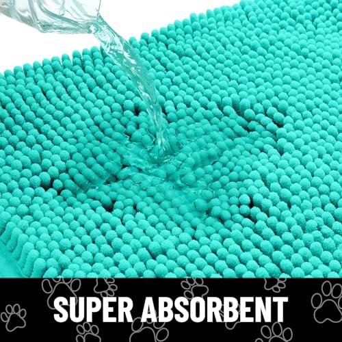 Smiry Dog Door Mat for Muddy Paws, Absorbent Non Slip Dirt Trapper - Image 5