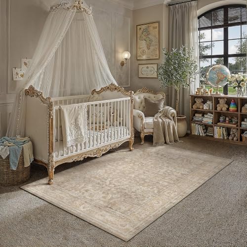 PureCozy 3x5 Beige Neutral Area Rug by PureCozy