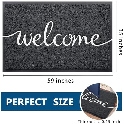 EARTHALL Funny Welcome Mats Outside/Inside 59"x35", Front Door Mat Outdoor - Image 2