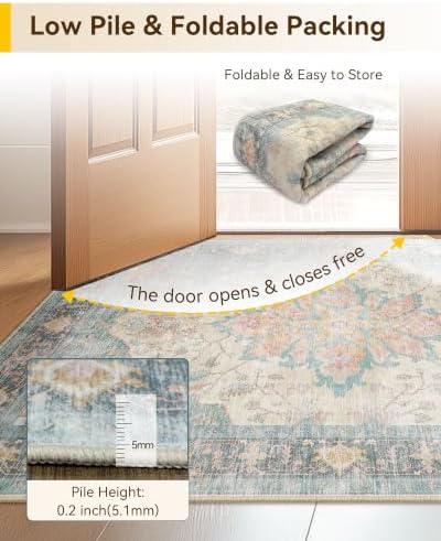 RELEANY Washable Area Rug, Runner 3'x8' - Image 4