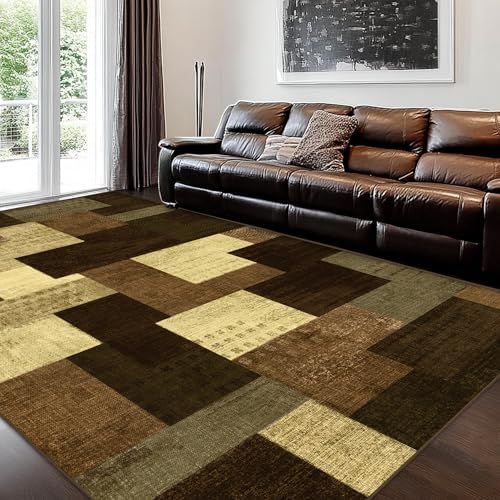 Modern Geometric Patchwork Indoor Large Area Rug - Image 4