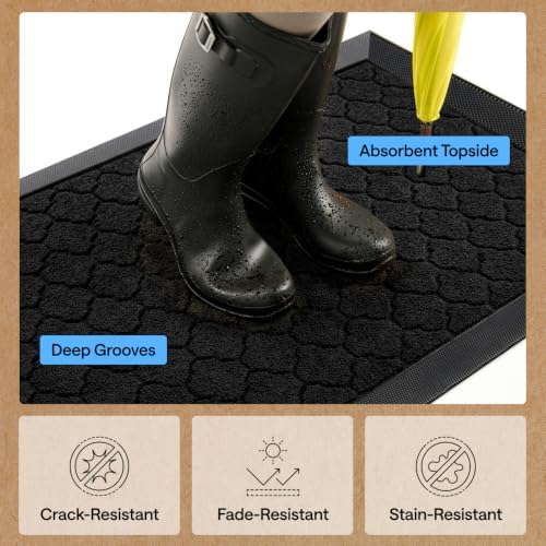 GORILLA GRIP WeatherMAX Door Mat, Indoor Outdoor - Image 4