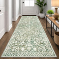 Washable Vintage 3x8 Runner Rug Non Slip Runners by SILOLOOM