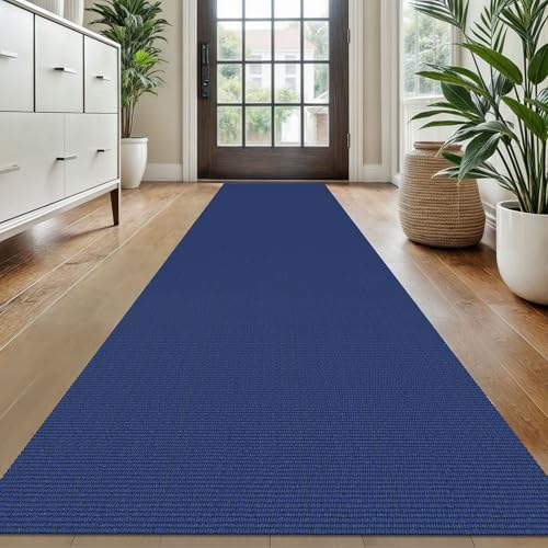 KOZYFLY 2x10 Long Runner Rug, Washable Non Slip Hallway Rug, Royal Blue by KOZYFLY