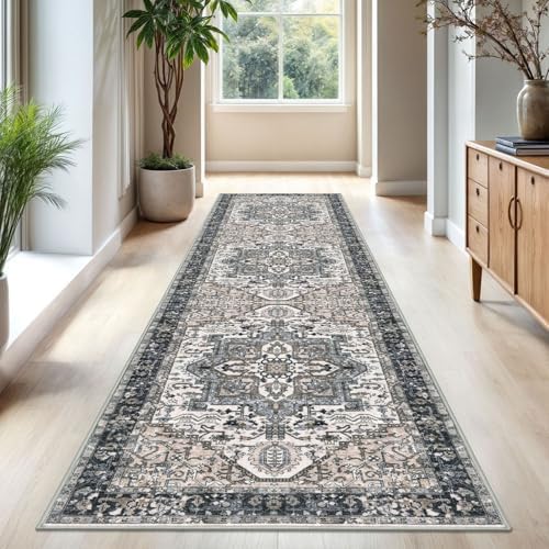KOZYFLY Long Runners for Hallways 3x10 Ft Washable Kitchen Rug Faux Wool - Image 3