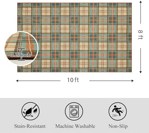 Ruaruarug Washable Area Rug 8×10 - Image 2