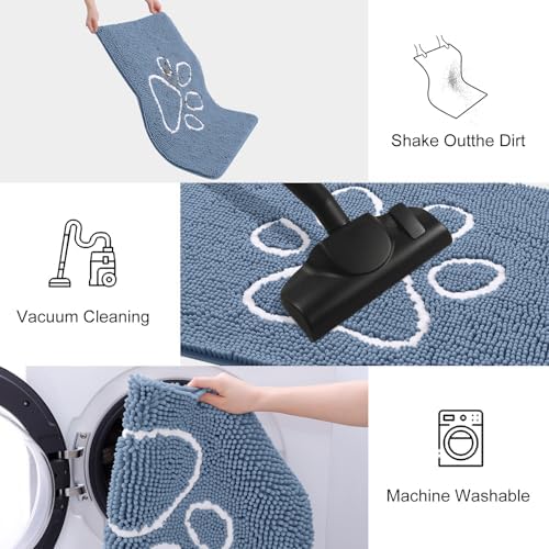Smiry Dog Door Mat for Muddy Paws, Absorbent Non Slip Dirt Trapper - Image 6