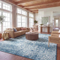 SAFAVIEH Evoke Area Rug 12x18, X-Large Blue & Ivory EVK256C by Unknown