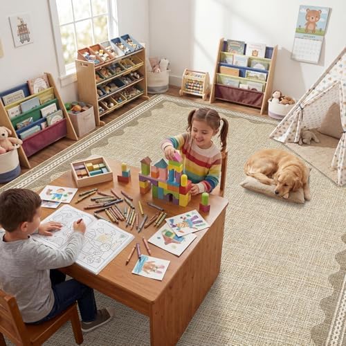 GarveeHome Scalloped Washable Area Rug 6x9 Rugs - Image 3