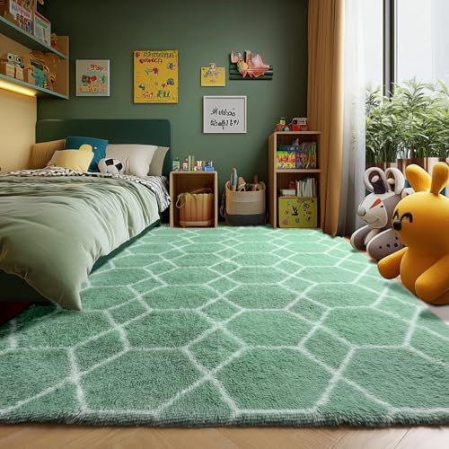 ONASAR Area Rug, Sage Green and White - Image 6