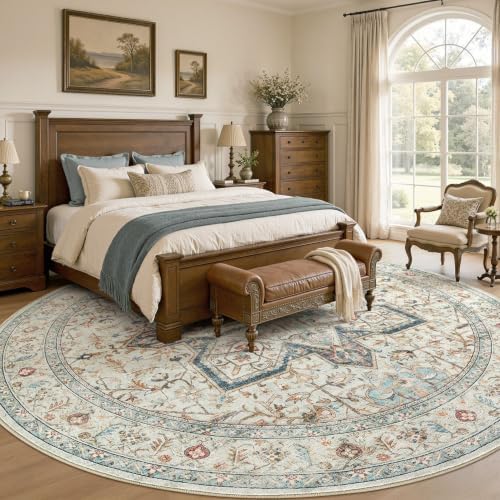 Tortania 8' Round Area Rug Living Room Rugs - Image 4