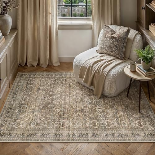 HUGEAR 5x7 Washable Area Rug for Living Room by HUGEAR