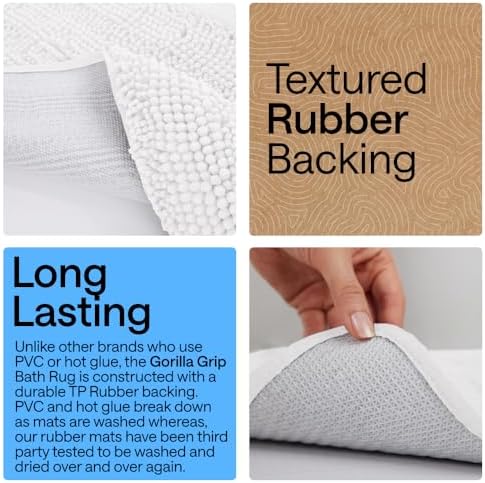 GORILLA GRIP Chenille Bath Rug Mat - Image 4