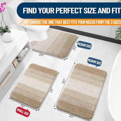 OLANLY Bathroom Rugs Mat 34x21, Extra Soft Absorbent Microfiber Bath Rugs - Image 2