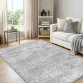 4x6 Grey Rug Vintage Grey Washable Area Rug by LatteFog