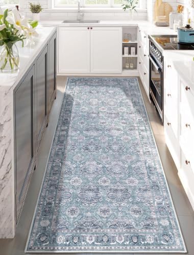 SERISSA 2x6 Washable Non Slip Floral Boho Runner Rug by SERISSAHomeDecorCollection