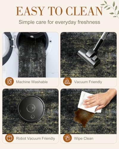 OLANLY 4x6 Washable Area Rug, Soft Non Slip Carpet - Image 6