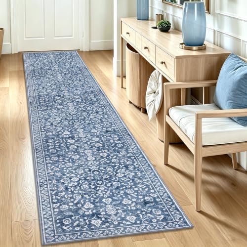 Vintage Washable Runners for Hallway 2x10 Runner Rug Non Slip by SILOLOOM