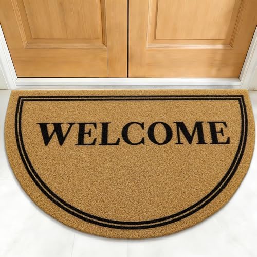 OLANLY Half Circle Door Mat 47x32, Low Profile Doormat - Image 2