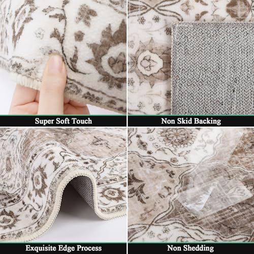 HEBE Hallway Runner Rug 2'x8', Washable Non Slip Kitchen Rug Runner - Image 3