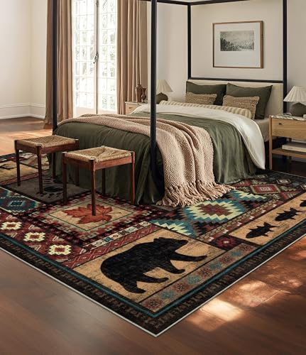 YIHOUSE 8x10 Rustic Cabin Area Rugs - Image 3