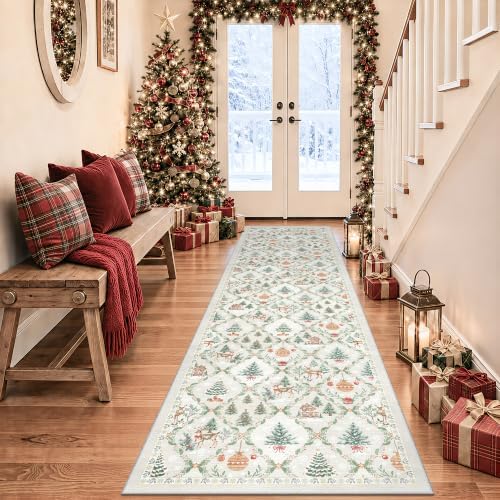 Christmas Runner Rug 2x8 for Hallway by Soalmost