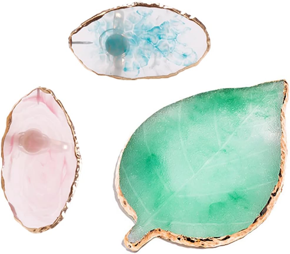 3pcs Resin Nail Art Palette Kit Adjustable Finger Rings,Nail Holder Nail Gel Polish Colors Mixing Pallet, Manicure Tool Accessory