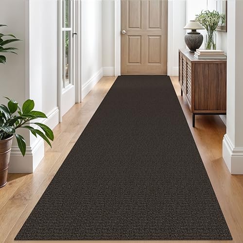 EARTHALL Washable Runner Rug, Non Slip Hall Runner, 3x10 Ft, Taupe/Coffee by EARTHALL