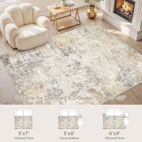 UERMEI 5x7 Area Rug Living Room Rugs - Image 3