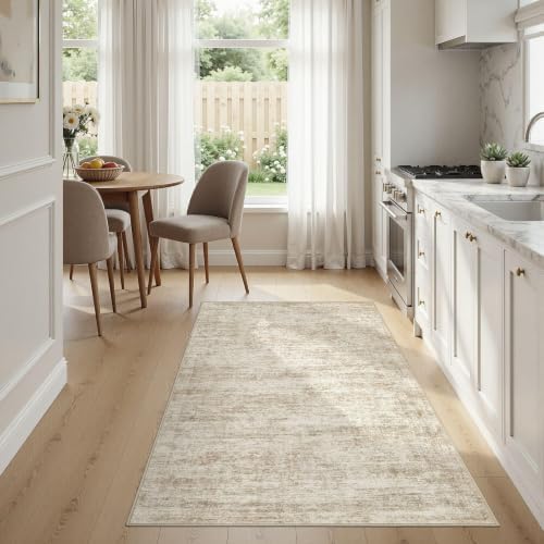 cotiled 3x5 Area Rugs Abstract Distressed Washable Living Room Rug - Image 5