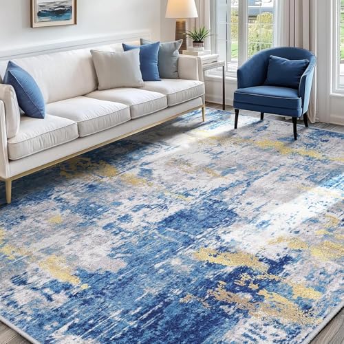 RELEANY Washable 7'x10' Abstract Area Rug by RELEANY