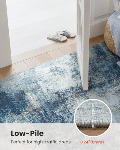 Amada Washable 9'x12' Abstract Area Rug - Image 6
