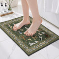 Small Rug for Entryway, 2x3 Washable Dog Door Mat Rug Dark Green by WelcometoBabovid