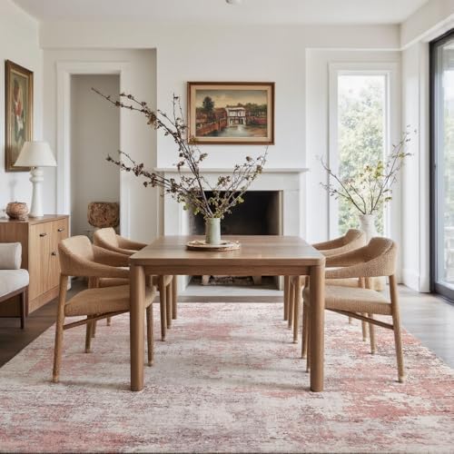 6x9 Pink Gray Washable Area Rug - Image 6