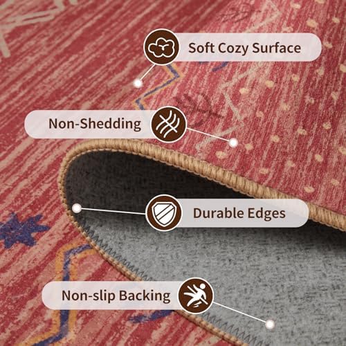 SERISSA 5x7 Washable Non-Slip Boho Area Rug - Image 4
