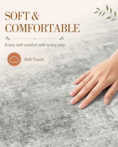 OLANLY 4x6 Washable Area Rug, Soft Non Slip Carpet - Image 4