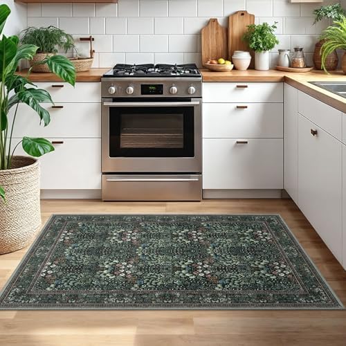 SIILOOM 3x5 Washable Area Rug Non Slip Door Mat Indoor - Image 2