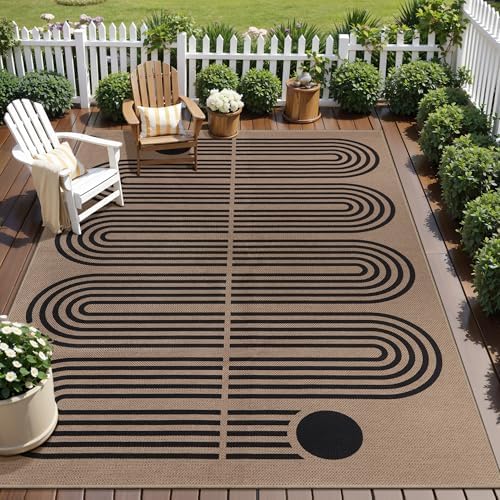 Tangsoo Easy Jute 5x7 Washable Living Room Rug, Non-Slip Indoor Outdoor Rugs by Tangsoo