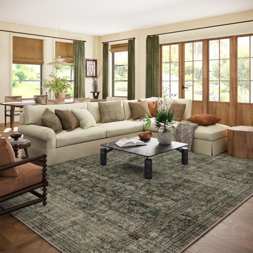 10x12 Area Rugs for Living room: Large Washable Rugs Stain Resistant Non Slip by palohom
