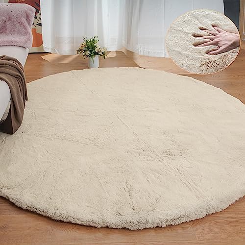 ORINOVA Round Rugs 8ft Shag Washable Fluffy Area Rugs by ORINOVA